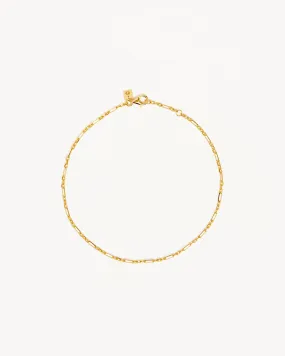 18k Gold Vermeil Mixed Link Chain Anklet