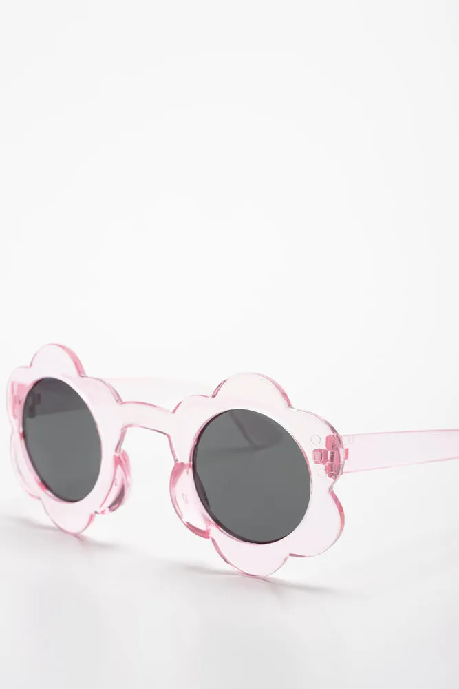 2 Piece Bucket Hat & Sunglasses Pink