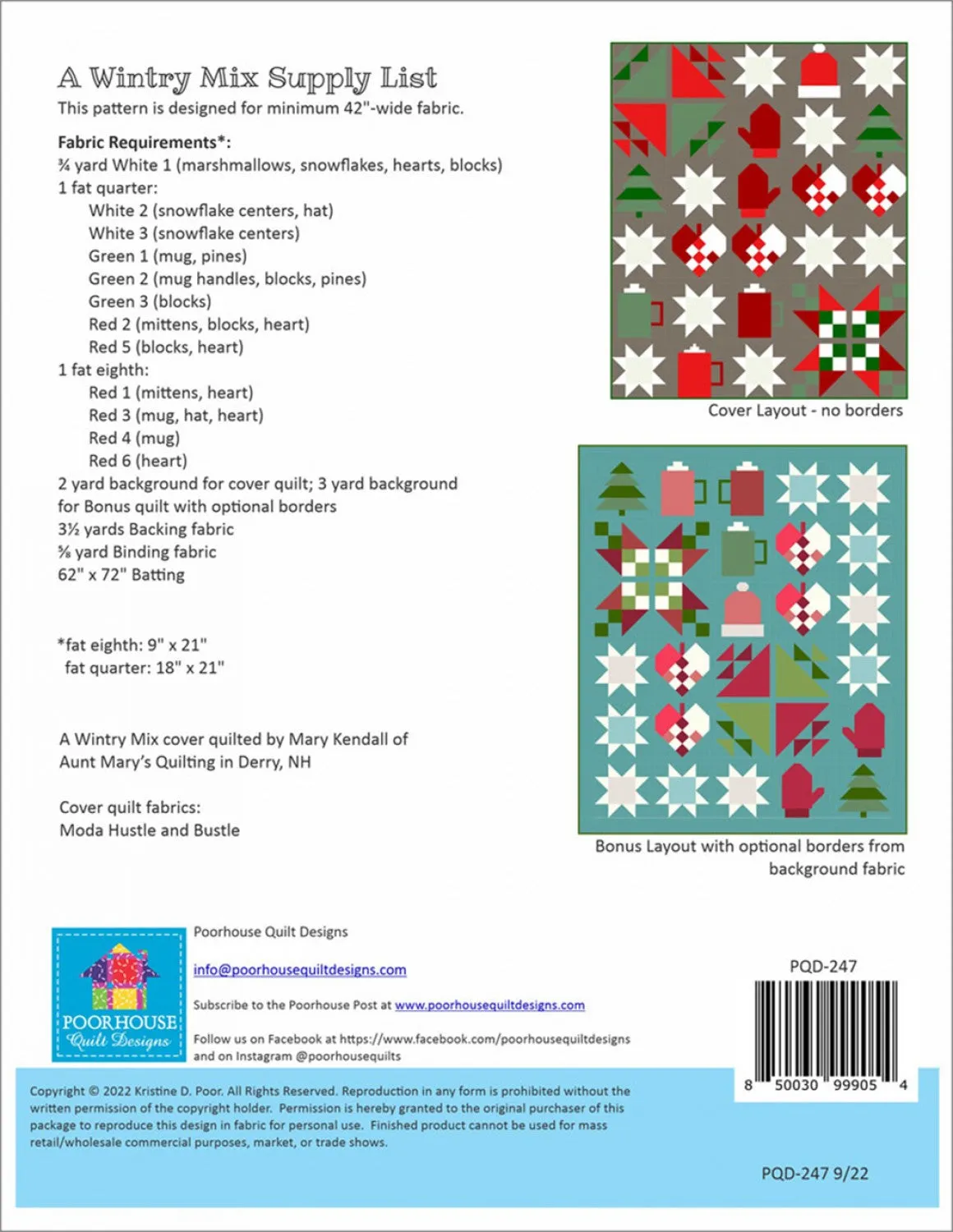 A Wintry Mix - Poorhouse Quilt Designs