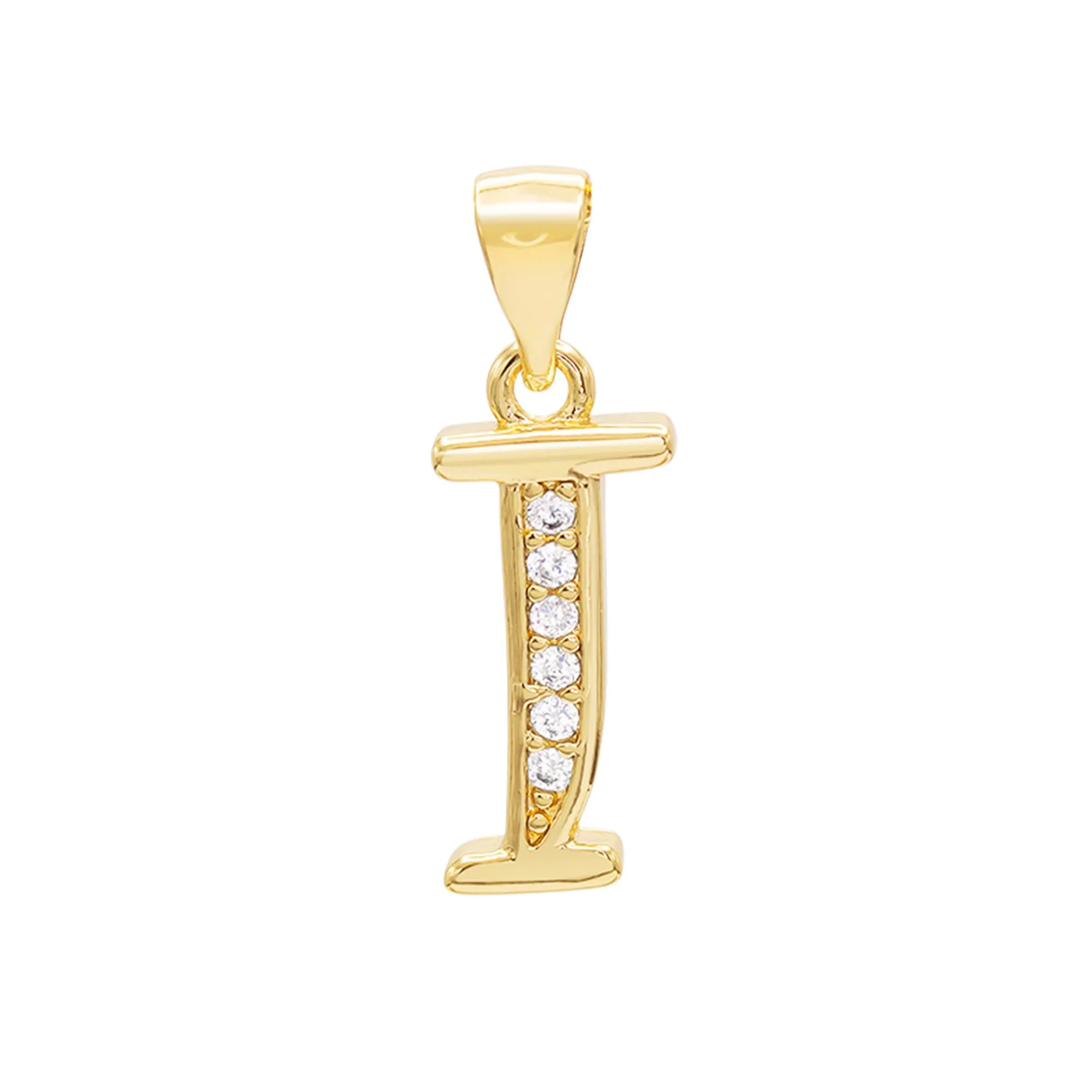 A-Z Letter CZ Pendant 14K Gold Filled Curb Anklet Set 10" Women Jewelry