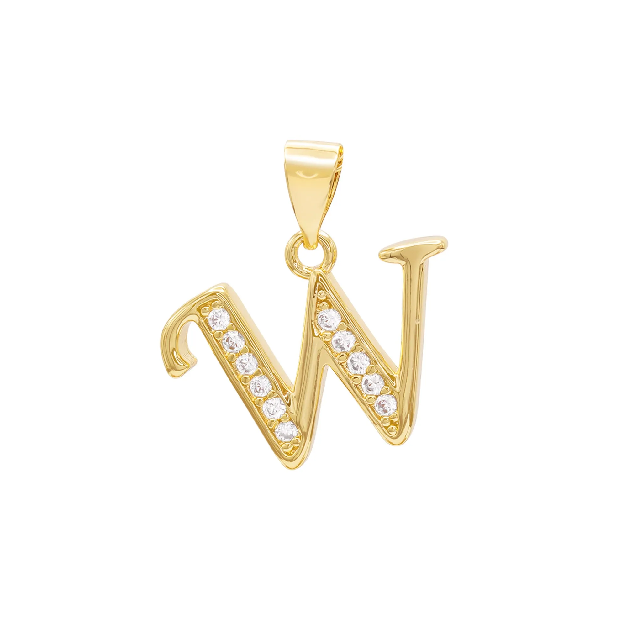 A-Z Letter CZ Pendant 14K Gold Filled Curb Anklet Set 10" Women Jewelry