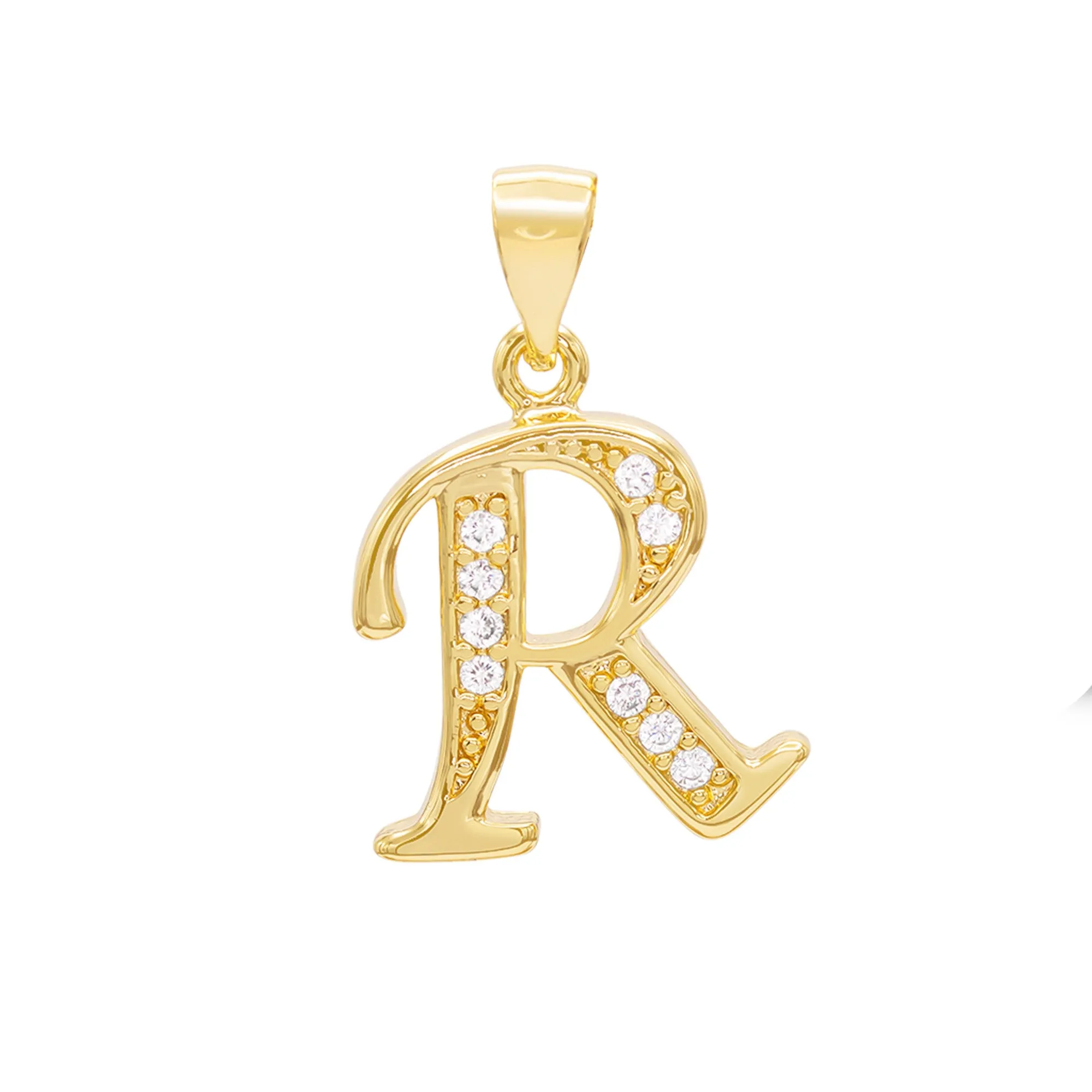 A-Z Letter CZ Pendant 14K Gold Filled Rope Anklet Set 10" Women Jewelry
