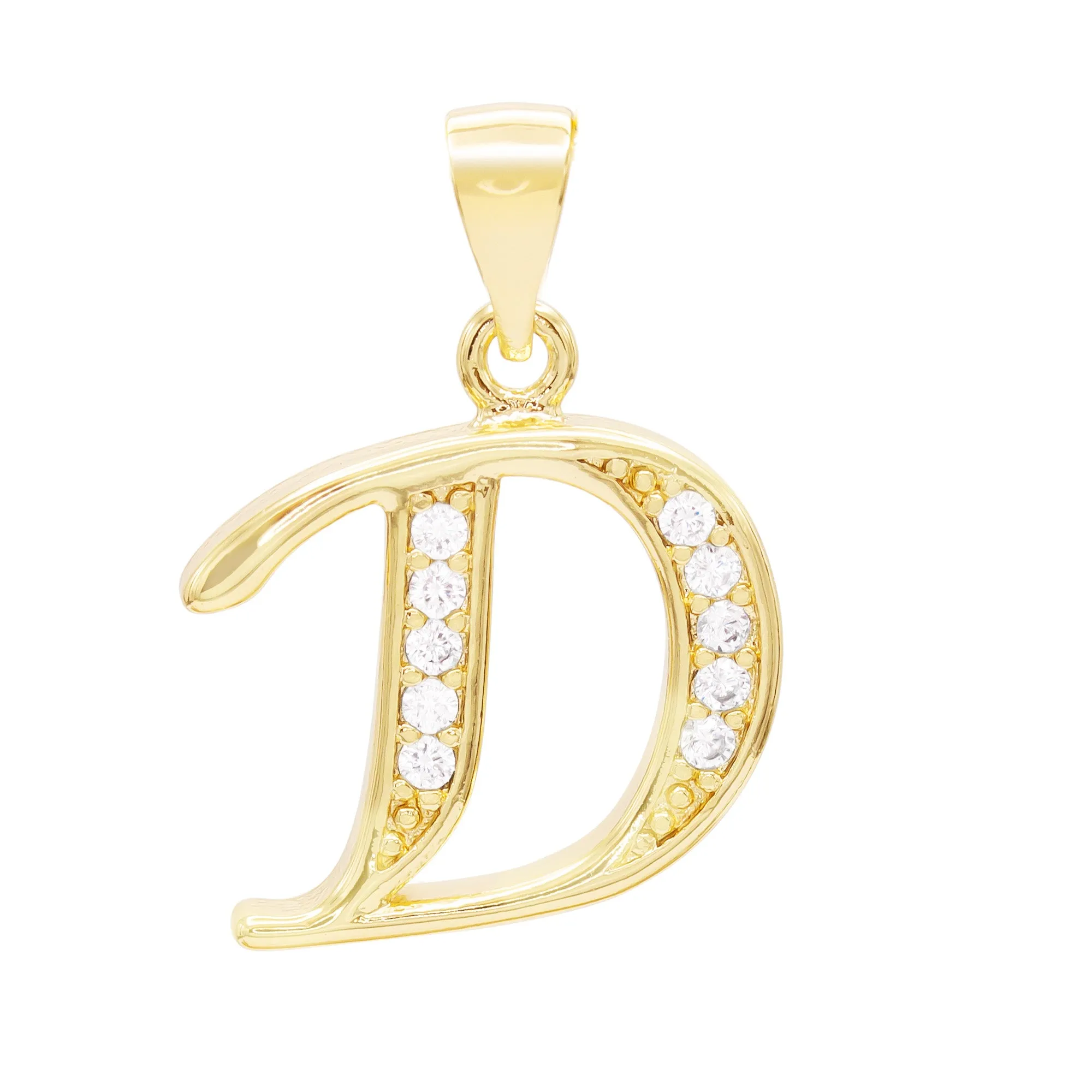 A-Z Letter CZ Pendant 14K Gold Filled Rope Anklet Set 10" Women Jewelry