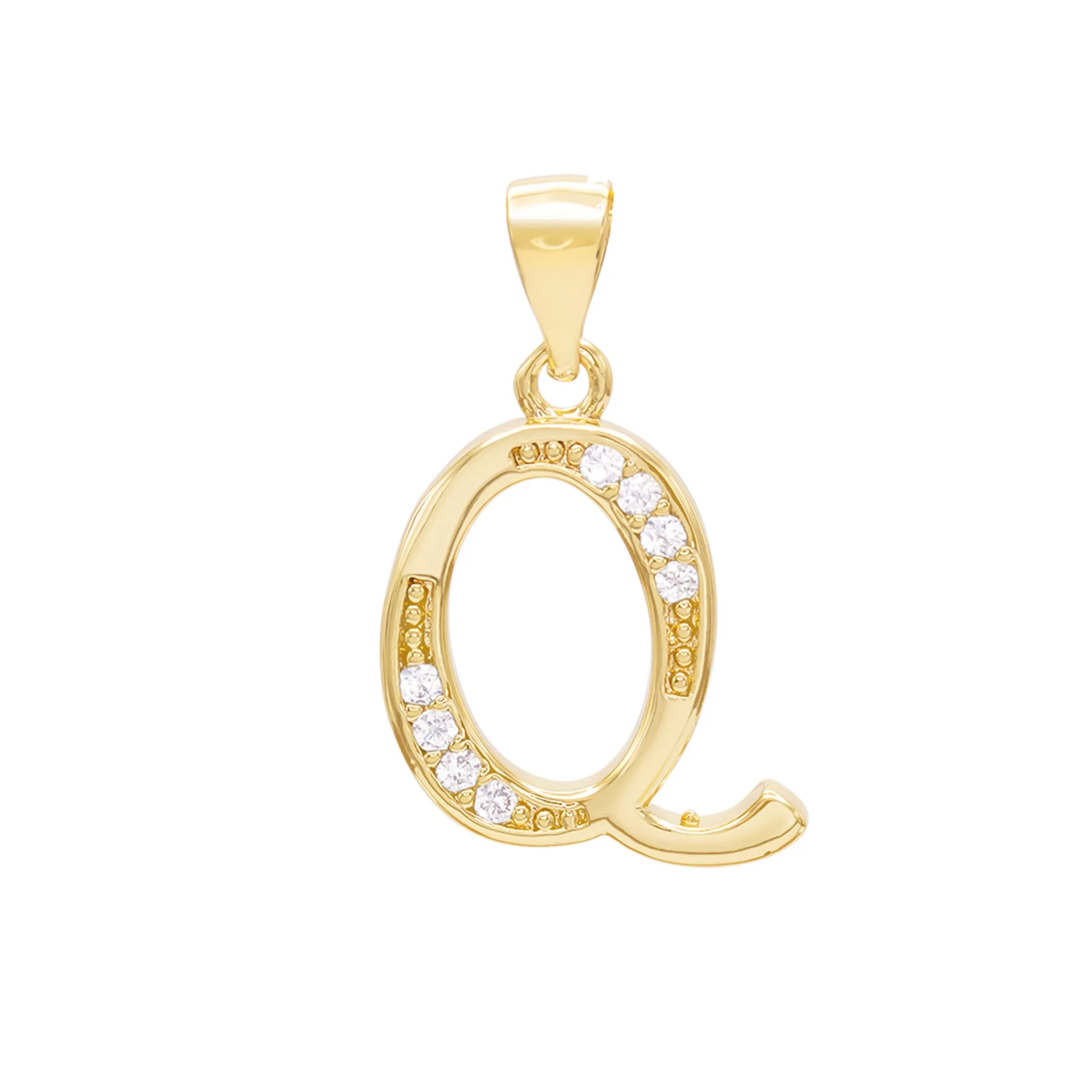 A-Z Letter CZ Pendant 14K Gold Filled Rope Anklet Set 10" Women Jewelry