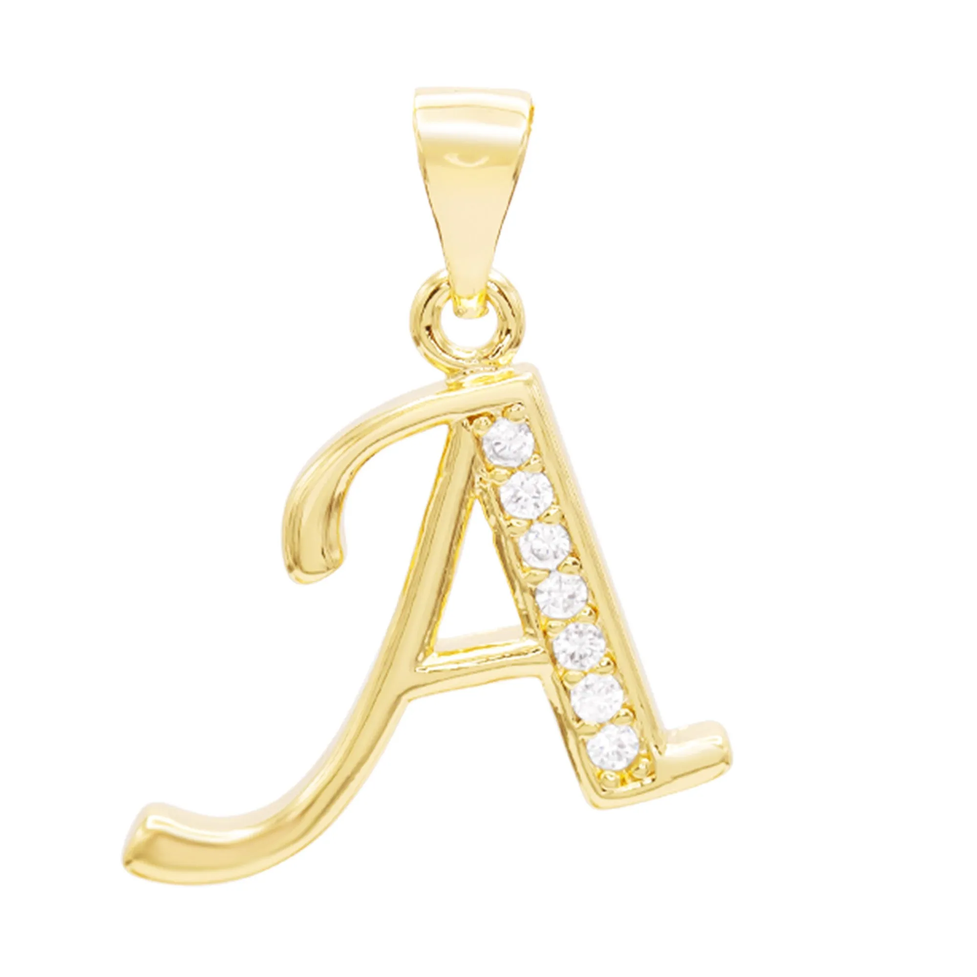 A-Z Letter CZ Pendant 14K Gold Filled Rope Anklet Set 10" Women Jewelry