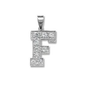 Acotis Silver Pendant Zirconia Initial G6126/F