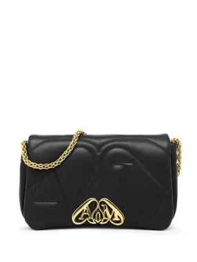 Alexander Mcqueen Women Seal Logo Small Leather Crossbody Bag