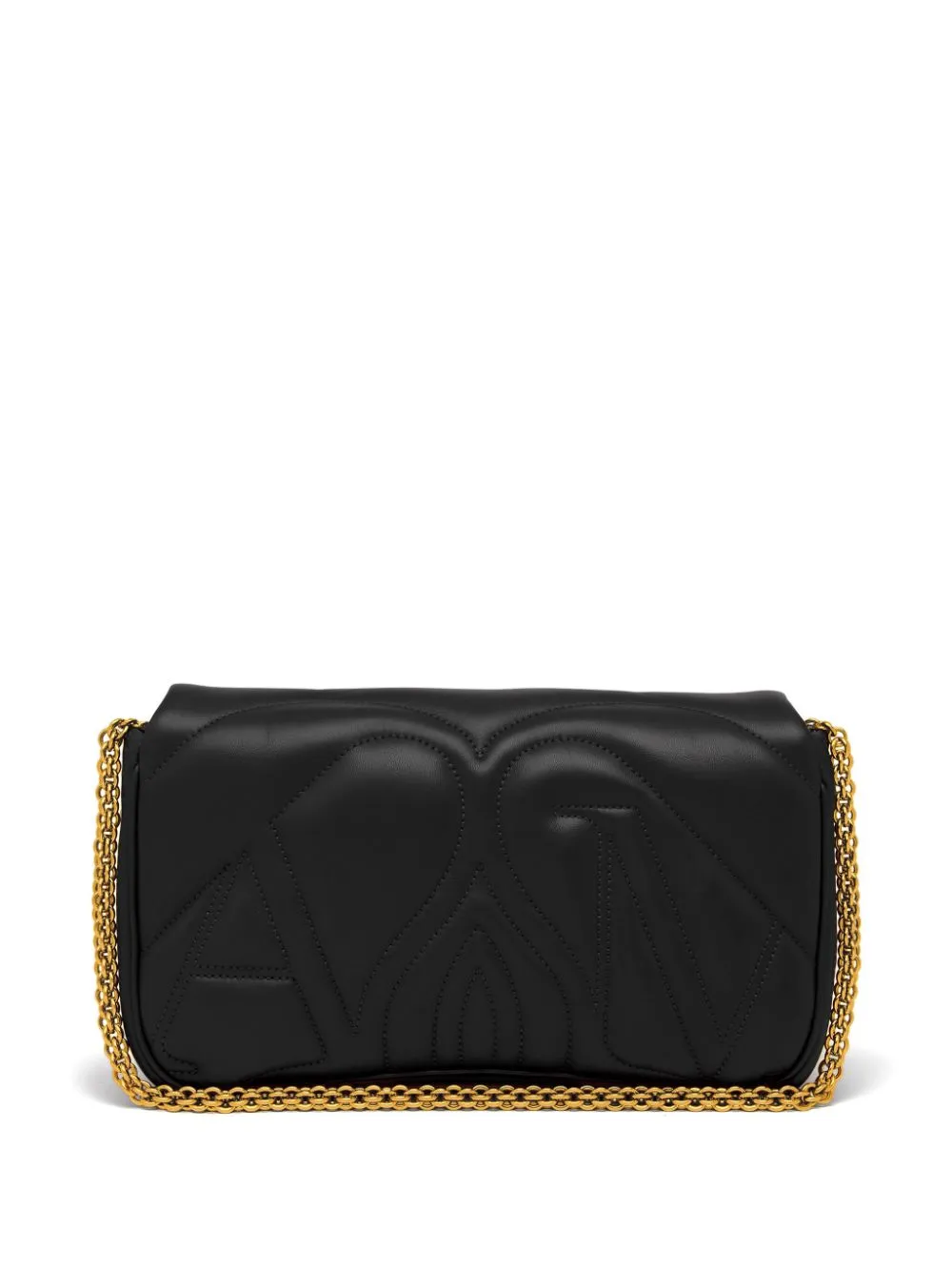 Alexander Mcqueen Women Seal Logo Small Leather Crossbody Bag