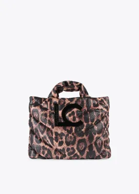 Animal print tote bag