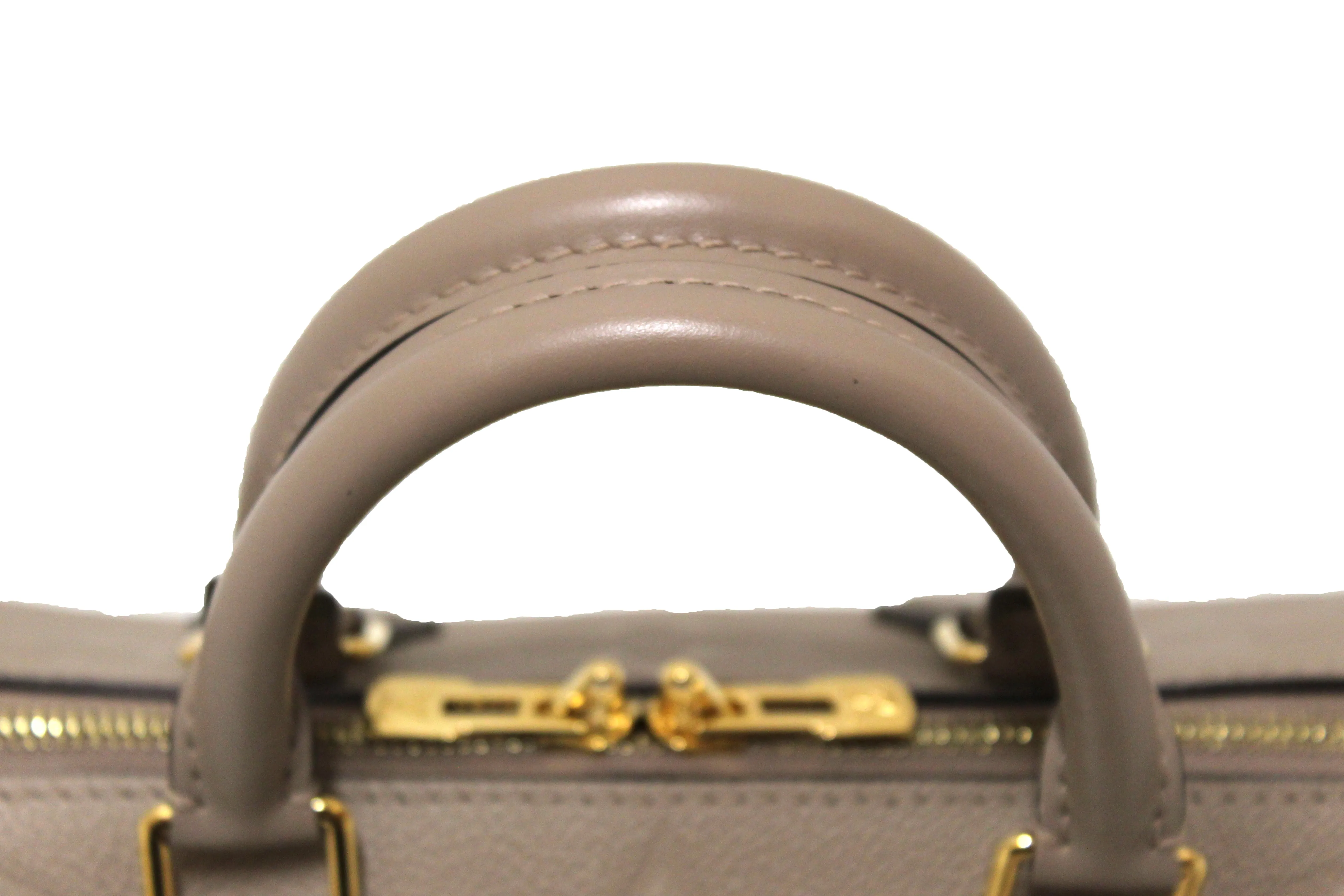 Authentic Louis Vuitton Turtledove Empreinte Leather Speedy 25 Bandouliere Crossbody Bag