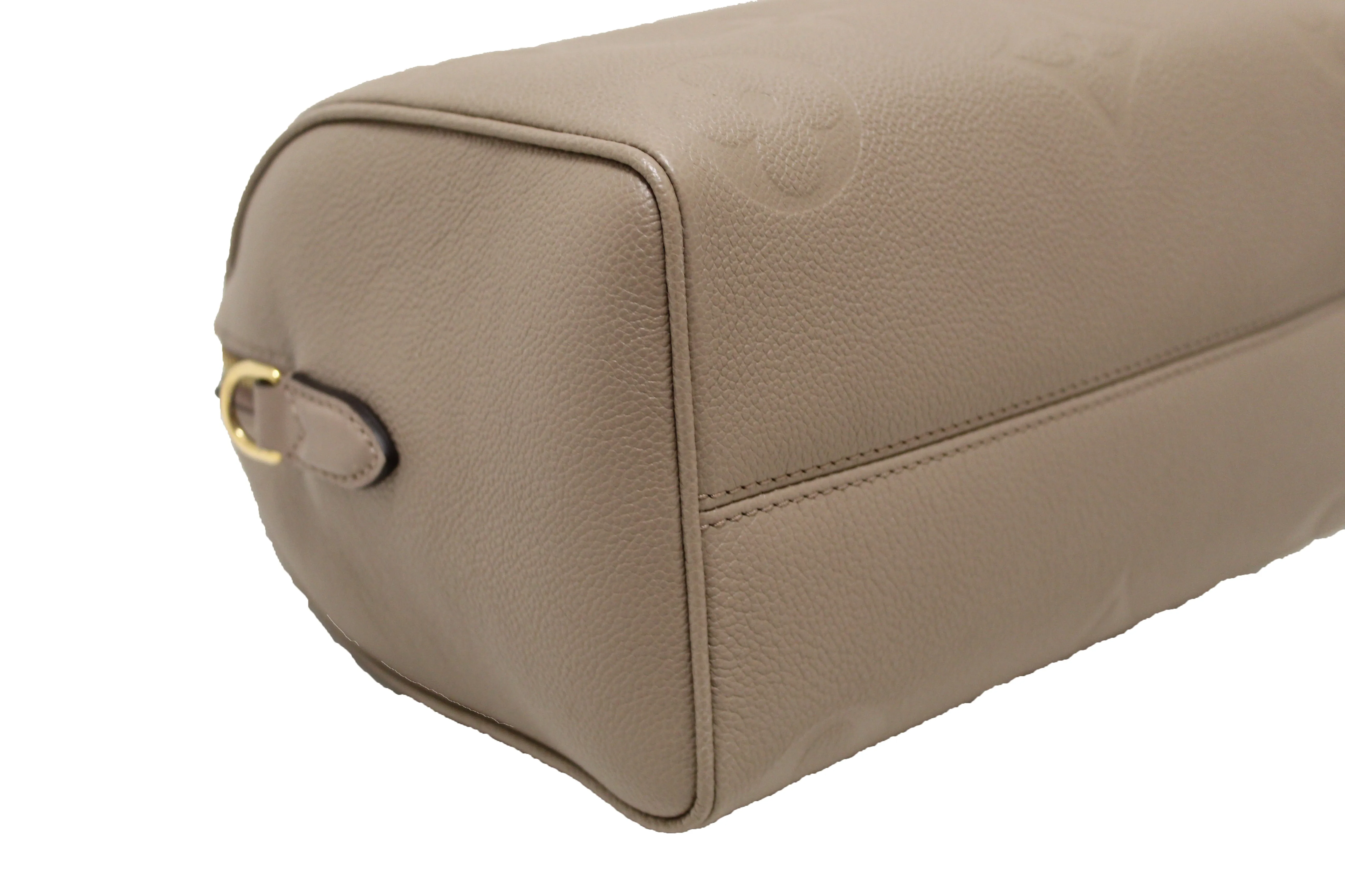Authentic Louis Vuitton Turtledove Empreinte Leather Speedy 25 Bandouliere Crossbody Bag