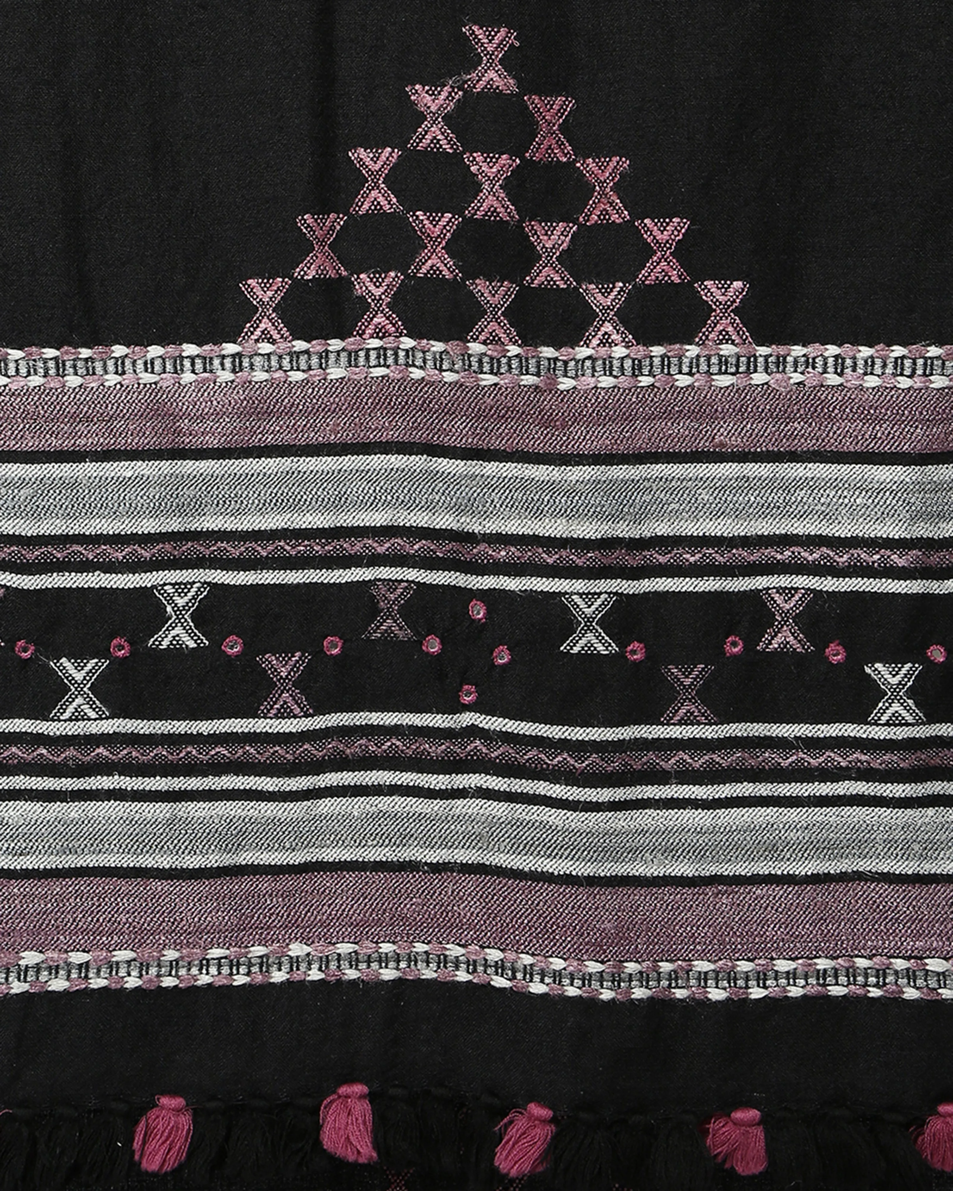 Azra Extra Weft Wool Silk Shawl