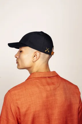 BASEBALL CAP CURVED BLACK DENIM