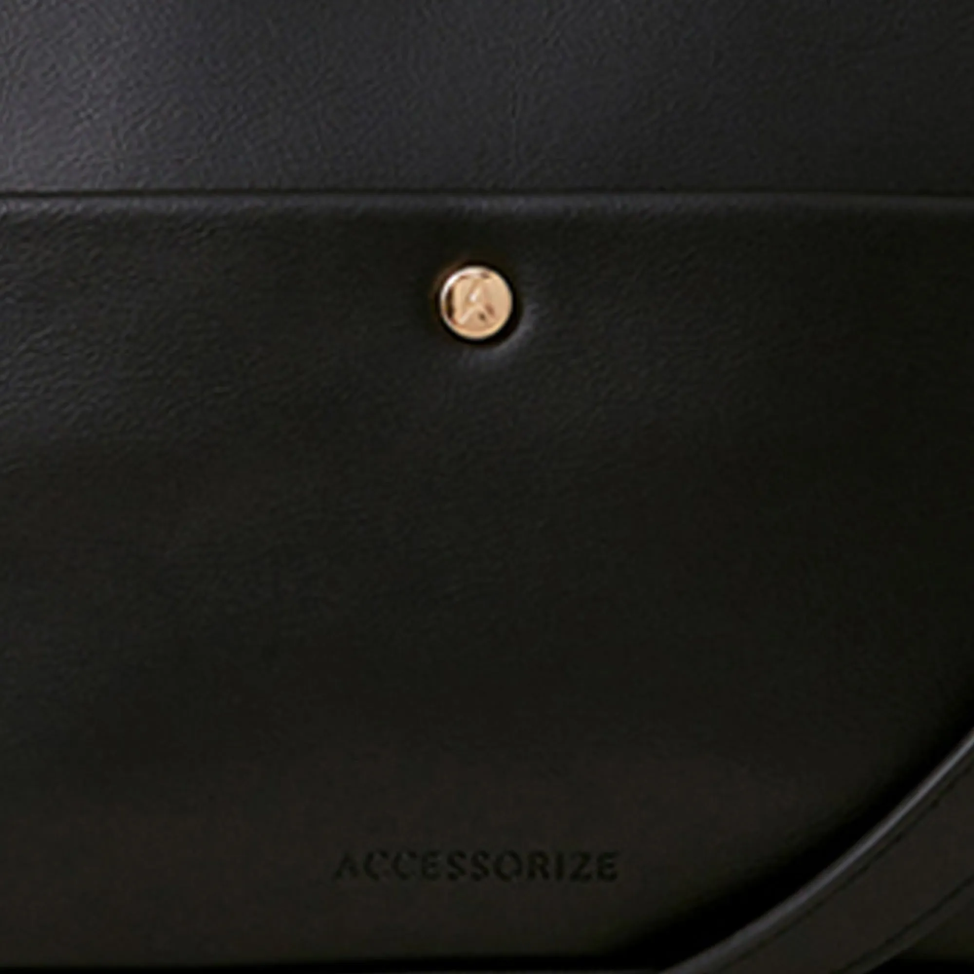 Black Faux Leather Small Front Pocket Sling Bag