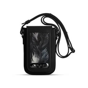 Black Tagged Crossbag Mixed Leaf