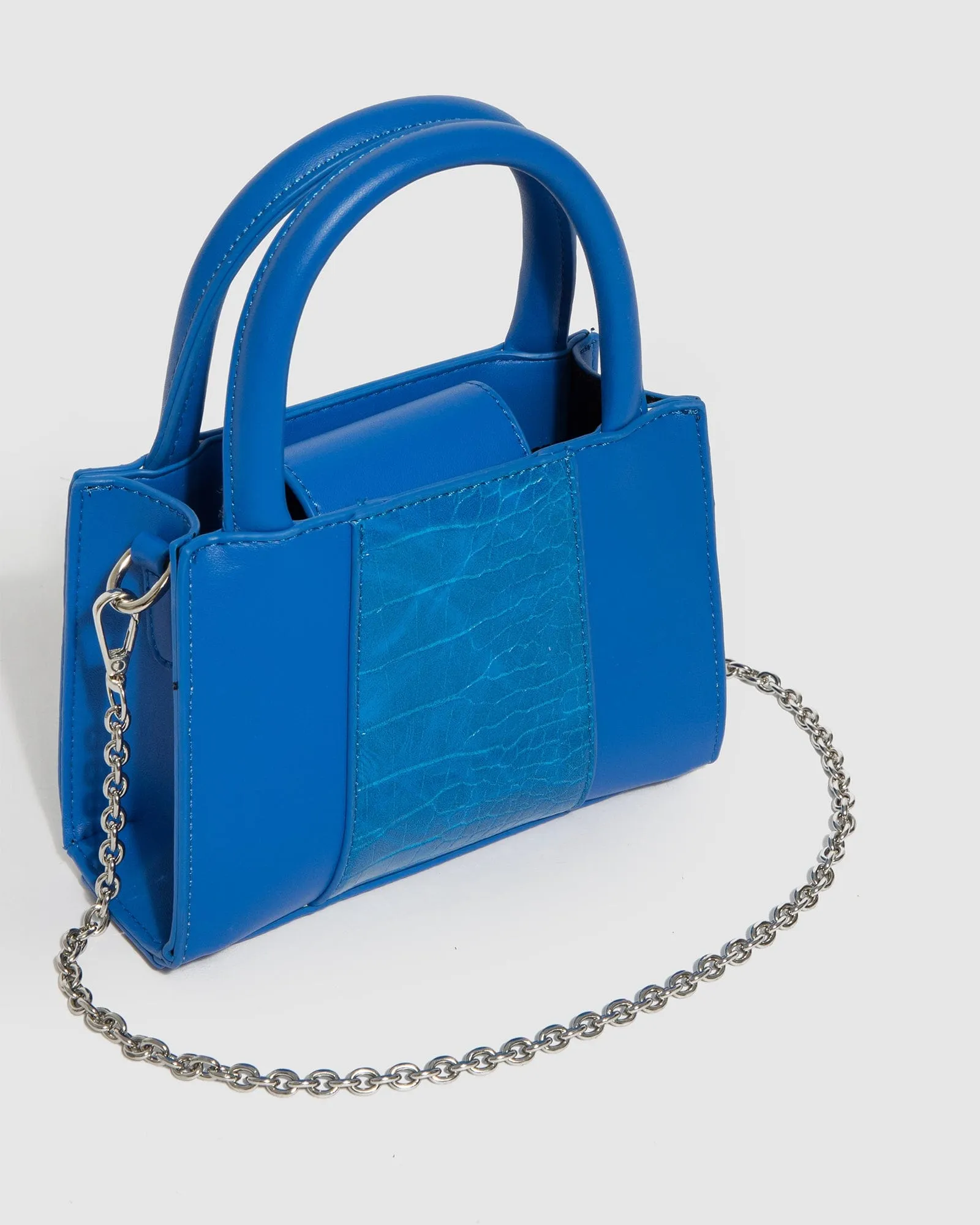 Blue Philippa Mini Panel Tote Bag