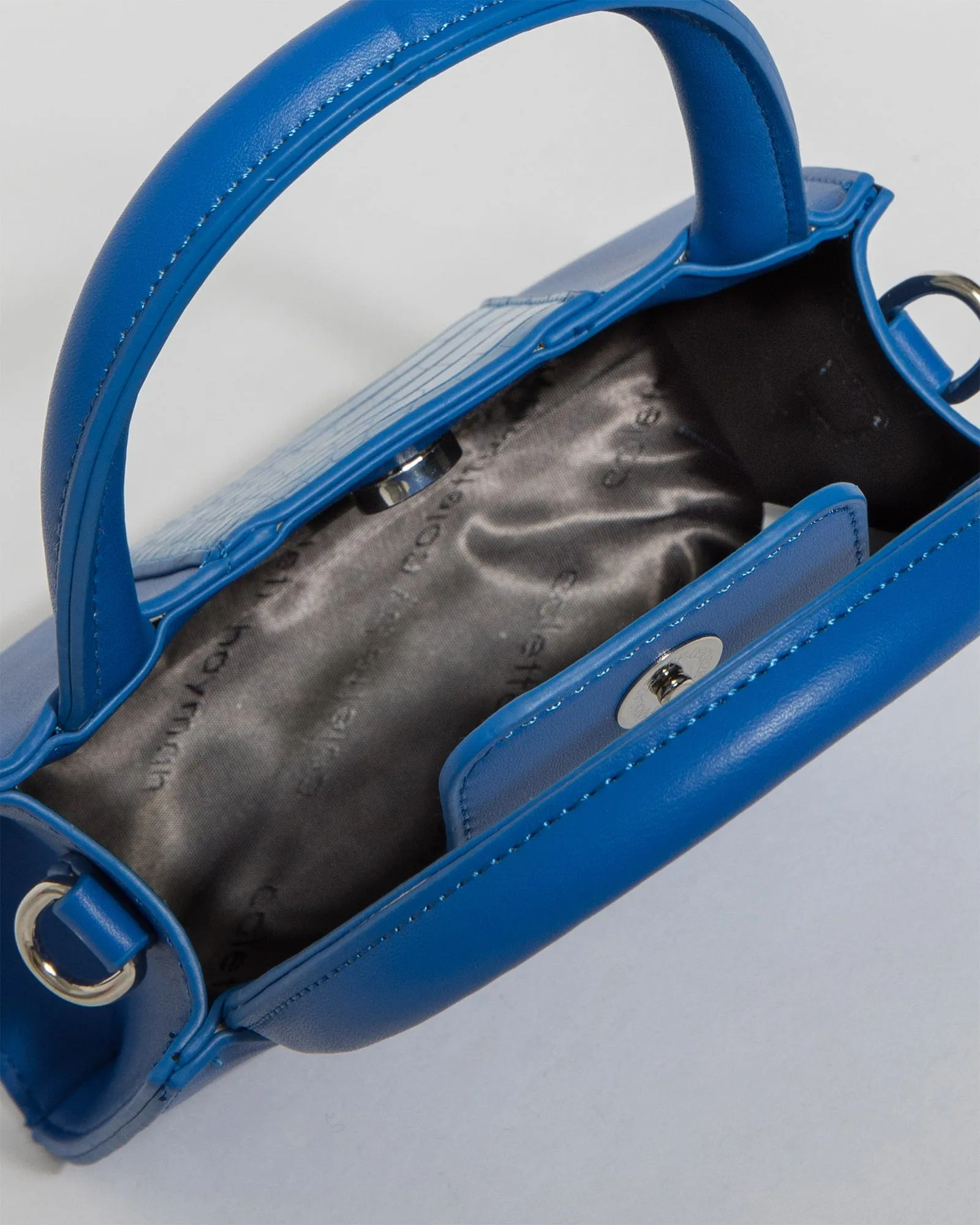 Blue Philippa Mini Panel Tote Bag