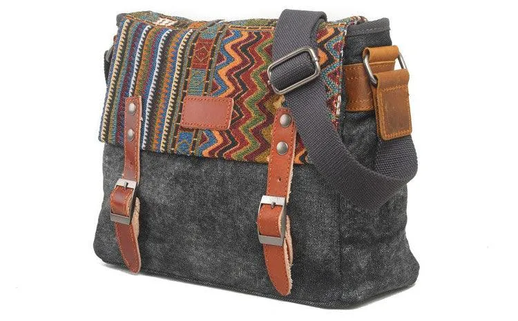Brixton Messenger Shoulder HandBag- Grey