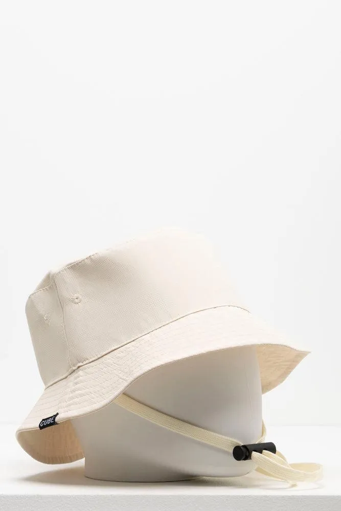 Bucket Hat With Draw Cord Natural