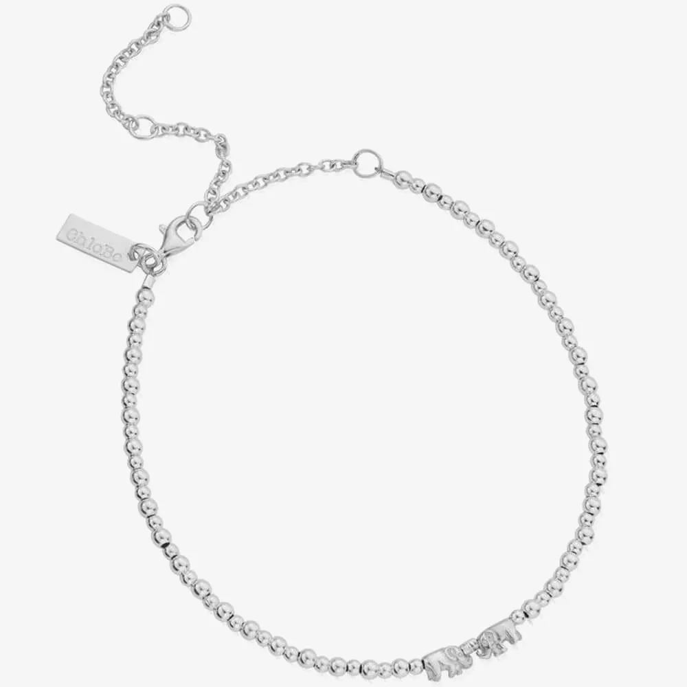 CHLOBO Mini Cute Lucky Elephants Anklet