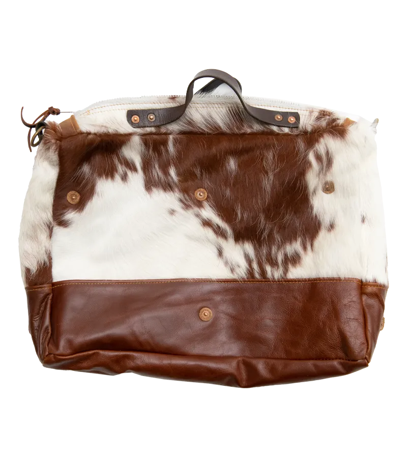 Cowhide Rug Messenger - Brown/White Deadstock