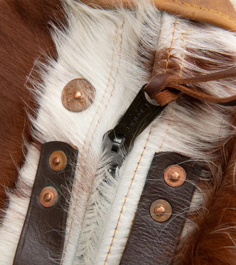 Cowhide Rug Messenger - Brown/White Deadstock