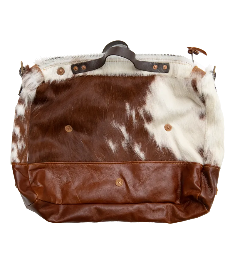 Cowhide Rug Messenger - Brown/White Deadstock