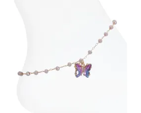 Crystal Butterfly Anklet