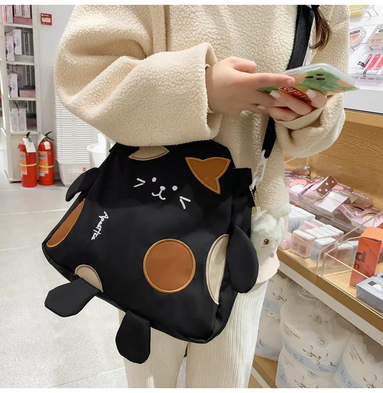 Cute Kitten Canvas Messenger Bag