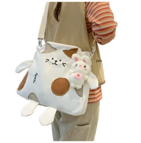 Cute Kitten Canvas Messenger Bag