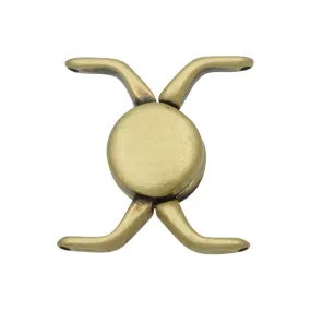 Cymbal Magnetic Clasps for 11/0 Delica Beads, Kissamos, Round 17x17.5mm, Antiqued Brass Plated (1 Set)