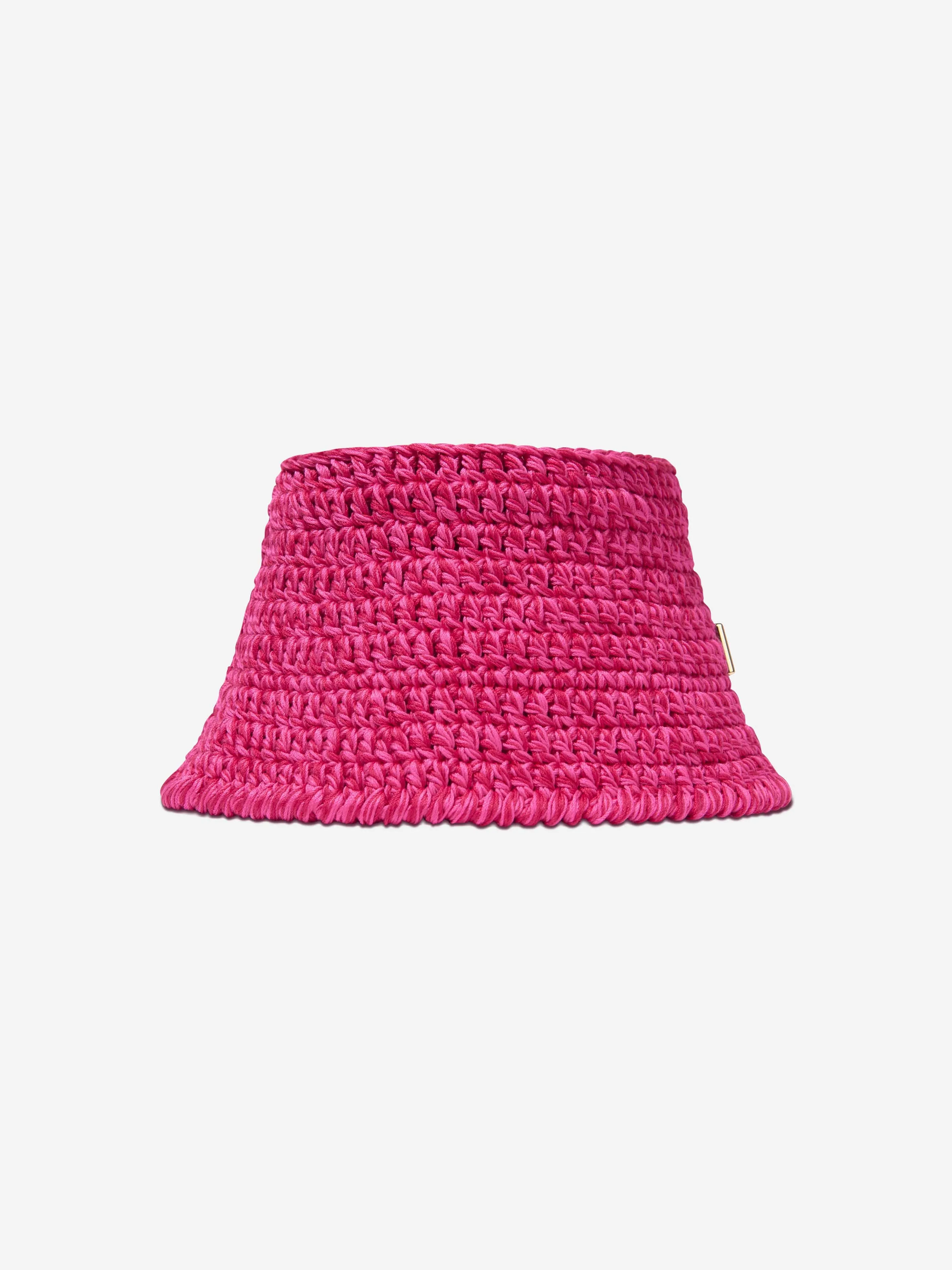 Dolce & Gabbana Girls Straw Bucket Hat