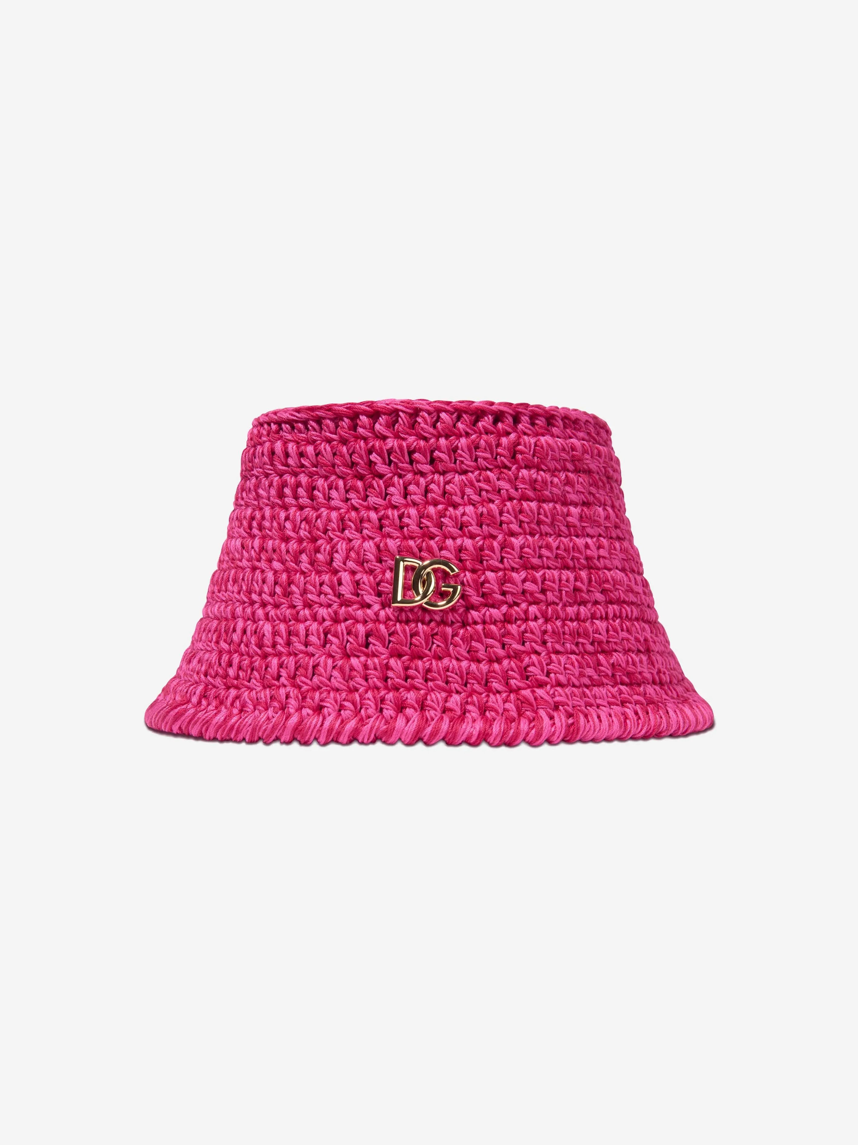 Dolce & Gabbana Girls Straw Bucket Hat