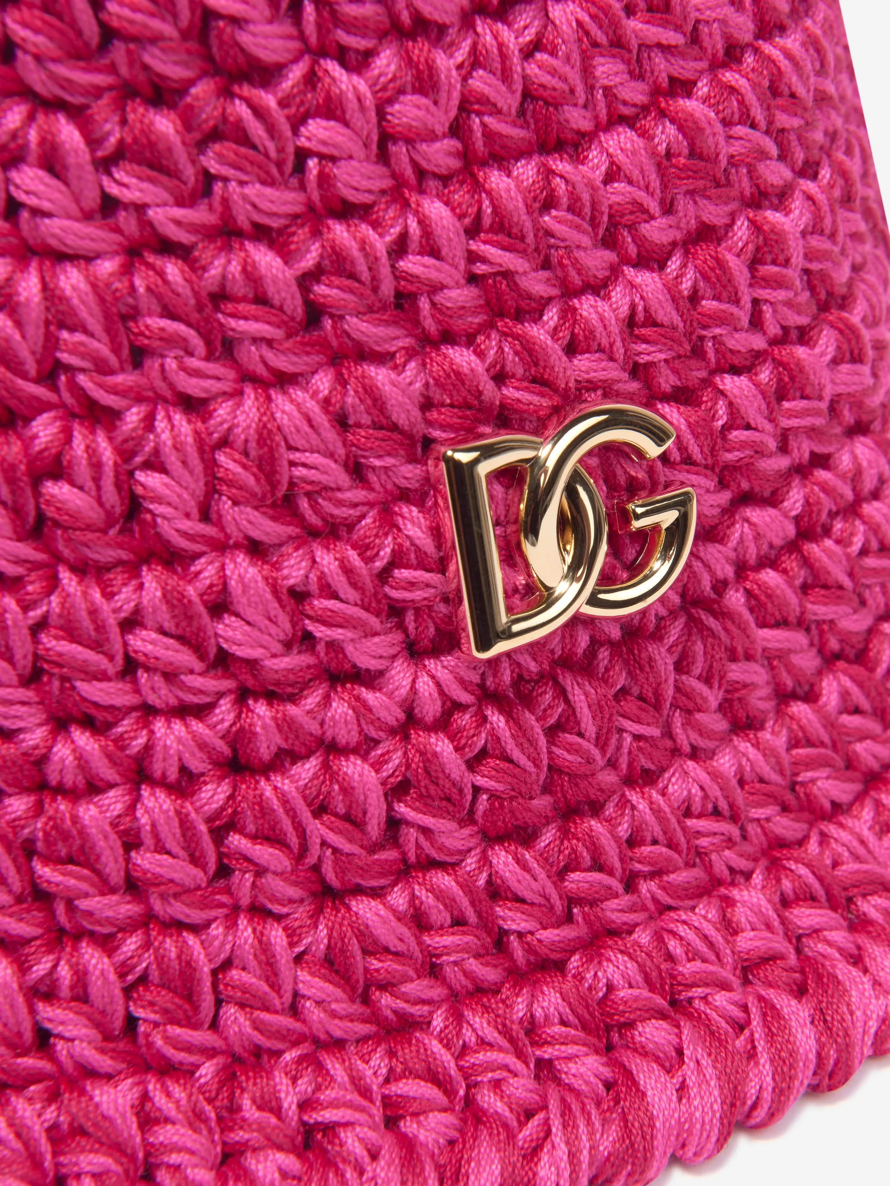 Dolce & Gabbana Girls Straw Bucket Hat