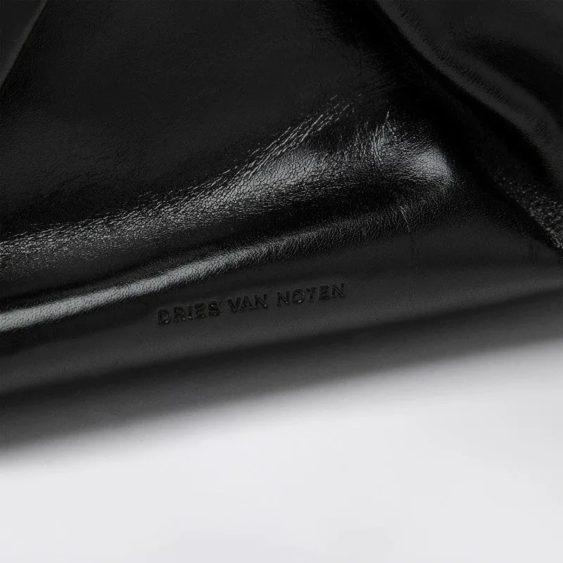 Dries Van Noten Black Leather Clutch Women