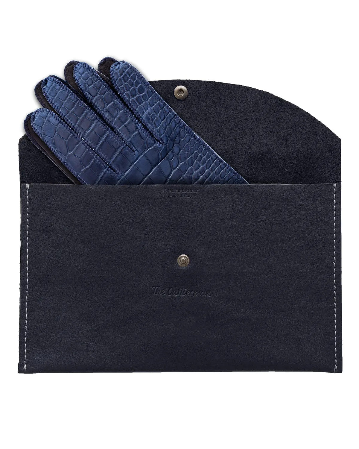 EXOTIC DRIVE - Leather Driving Gloves - Blue