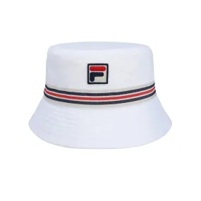 Fila Jojo Heritage Stripe Bucket Hat White