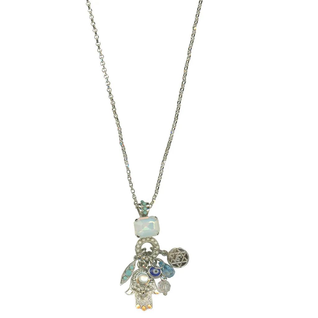 Hamsa Charm Pendant in "Aegean Coast" *Custom*