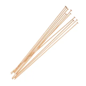 Head Pins, 2 Inches Long and 24 Gauge Thick, 14K Gold FIlled (10 Pieces)