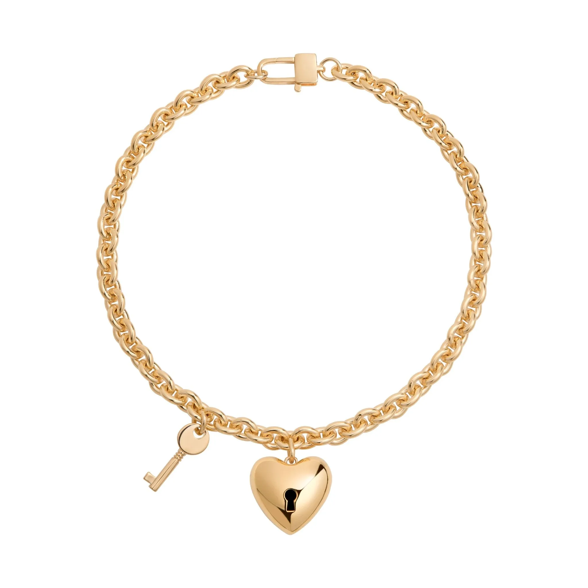Heart Lock and Key Necklace