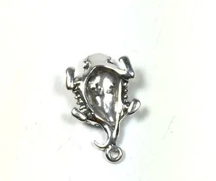 Horn Lizard, 2 pack, Sterling Charm,  24mm x 14mm, Horn Toad, old pawn element, southwest jewelry ornament