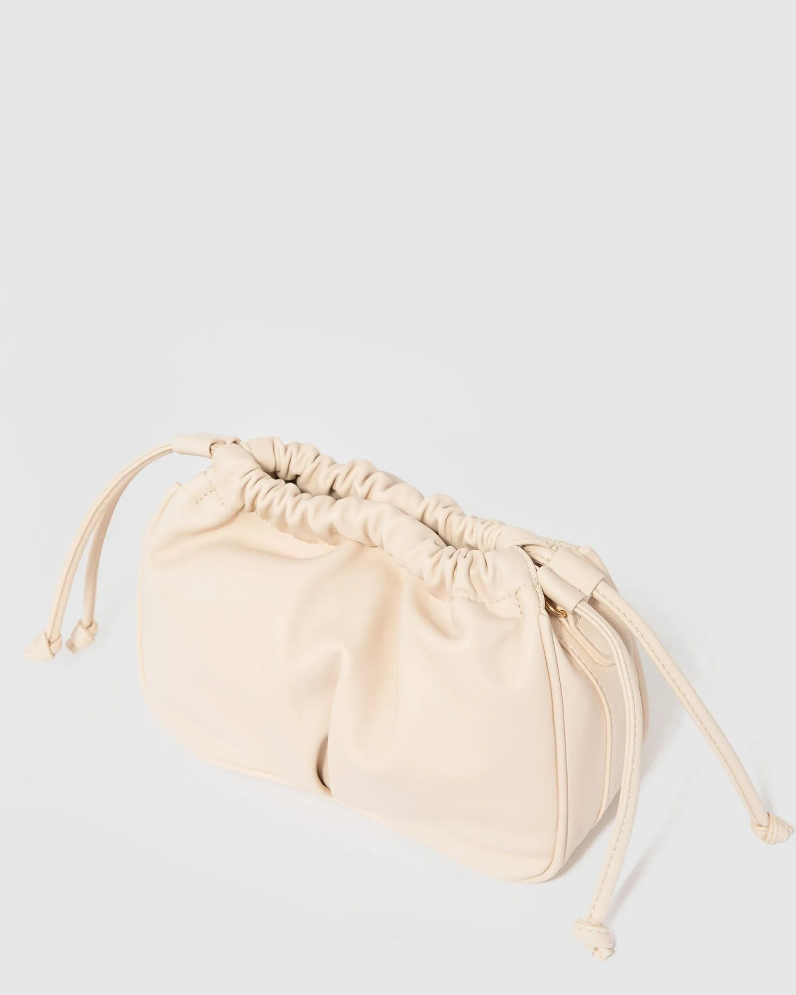 Ivory Isobel Drawstring Pouch Bag