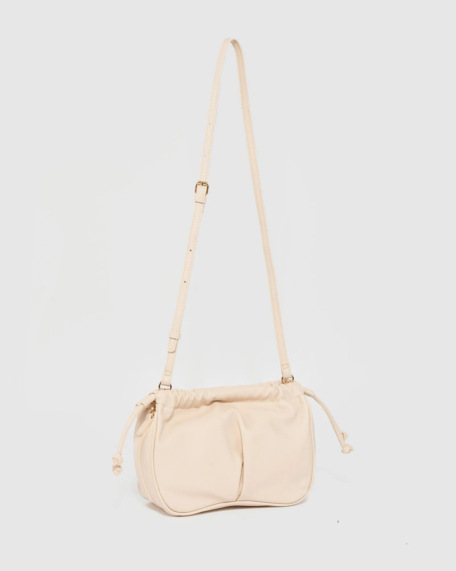 Ivory Isobel Drawstring Pouch Bag