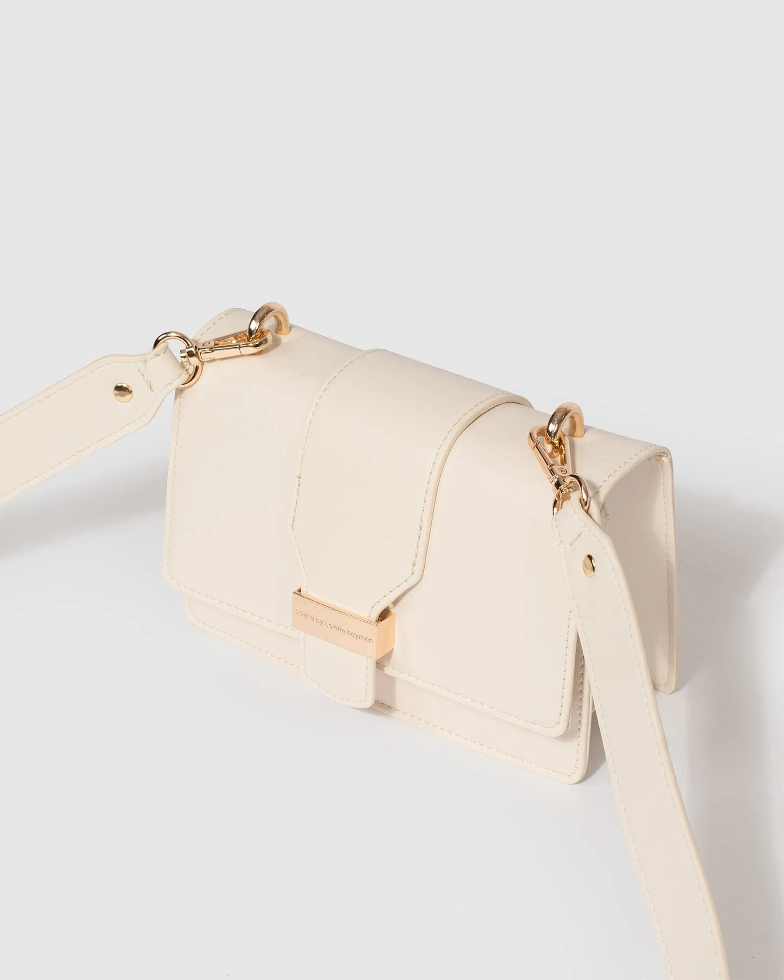 Ivory Pheobe Buckle Crossbody Bag