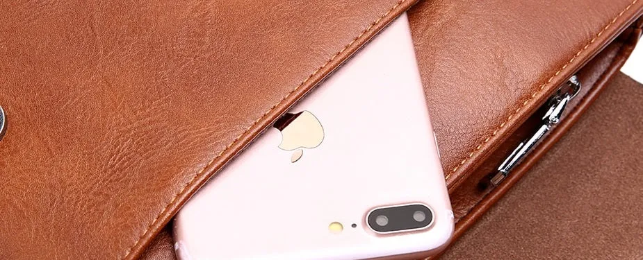 Men's Leather Shoulder Bag For iPad