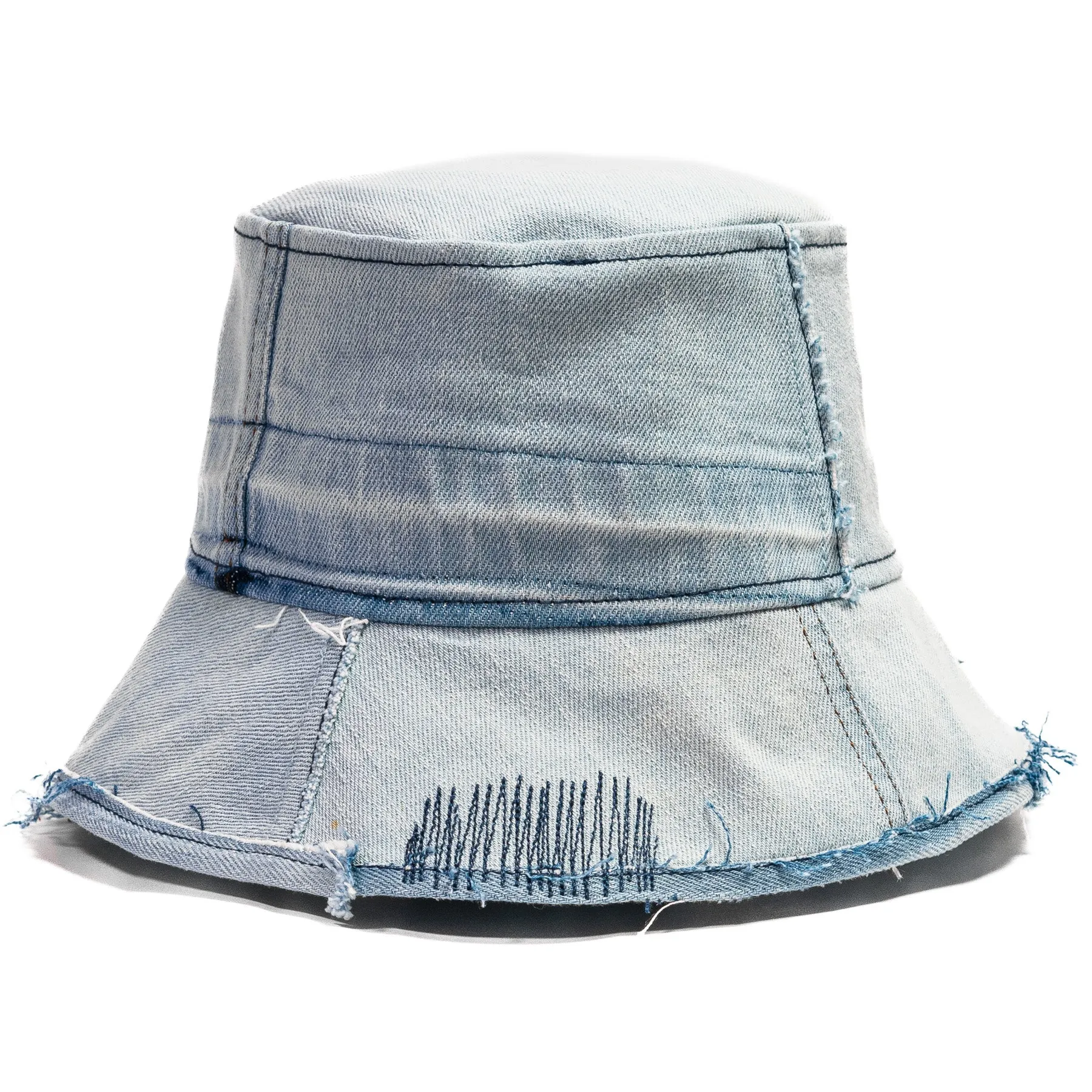 Mursaki Denim Chop Shop Bucket Hat - Light Blue