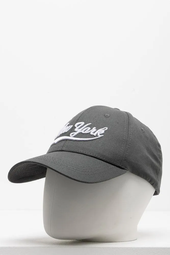 New York Peak Cap Dark Grey