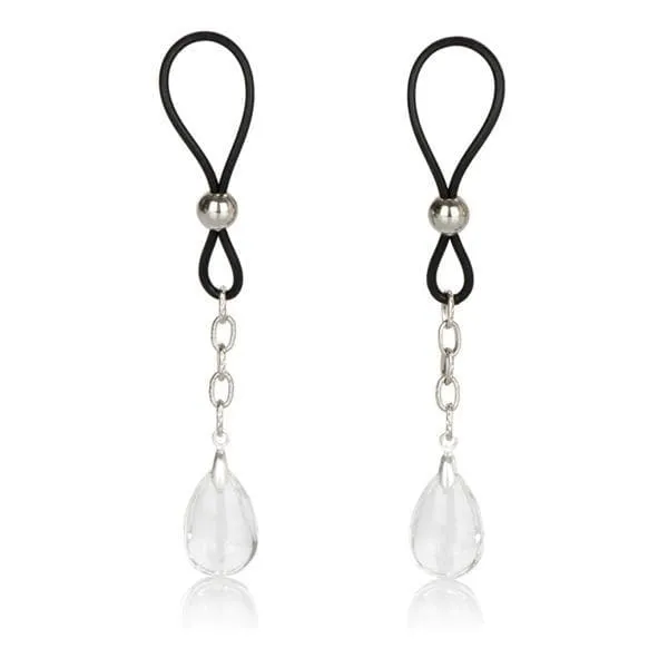 Nipple Play Non Piercing Fully Adjustable Nipple Jewelry with Dangling Pendants