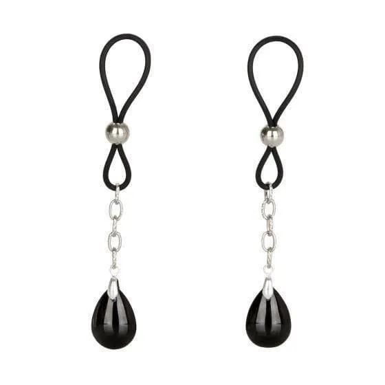 Nipple Play Non Piercing Fully Adjustable Nipple Jewelry with Dangling Pendants