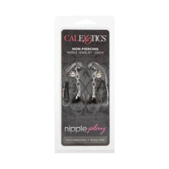 Nipple Play Non Piercing Fully Adjustable Nipple Jewelry with Dangling Pendants